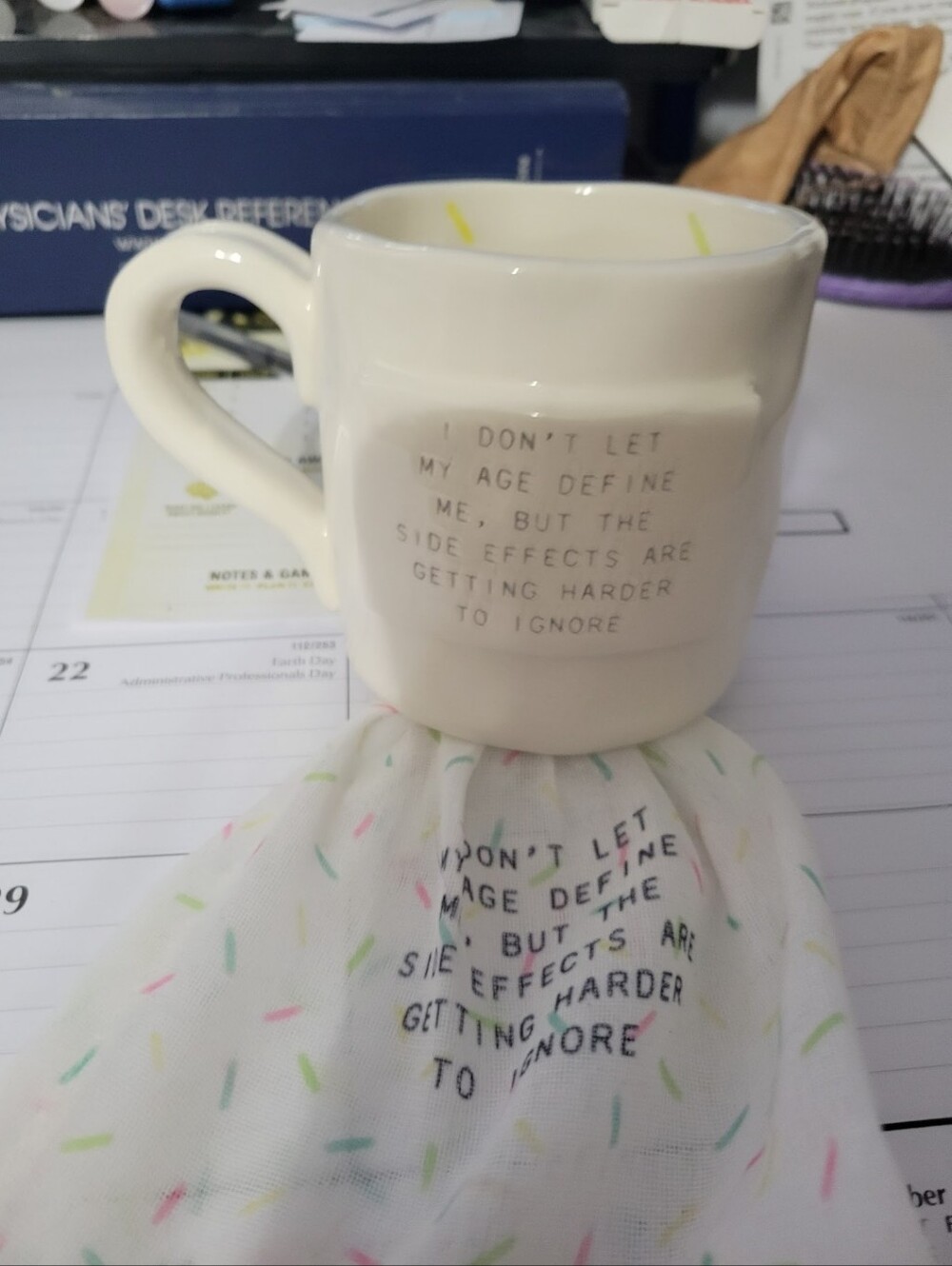 Funny Birthday NWT! Mug With a Cute Dustbag and Gift Tag
